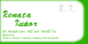 renata kupor business card